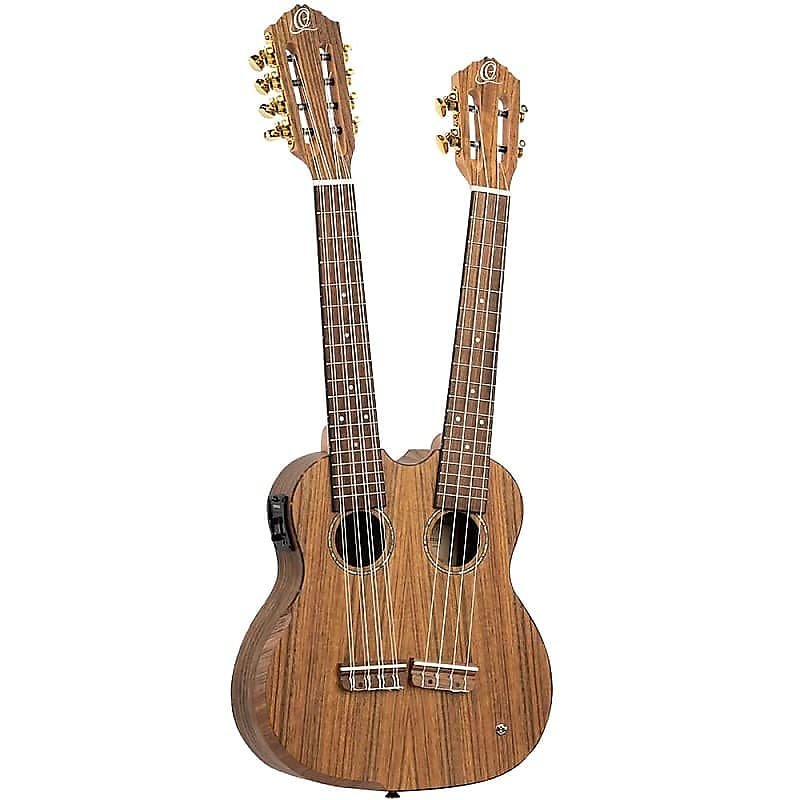 Ukulélé ténor à double manche sur mesure Hydra d'Ortega Guitars
